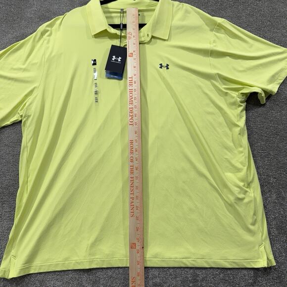 Under Armour Drive Chill Polo 3XL Avocado Yellow Iso-Chill UPF 50+ Loose Golf - Picture 7 of 11